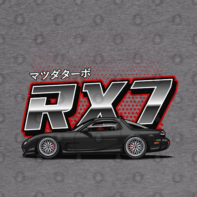 RX7 FD Retro Style (Elegant Black) by Jiooji Project